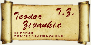 Teodor Živankić vizit kartica
